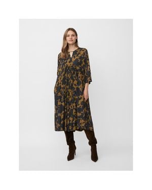 Masai Manadyne V-Neck A-Shape Midi Dress - Multicolor