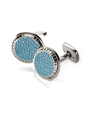 M-clip M-Clip Stingray Cuff Links - Blue