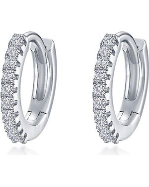 Lafonn Pavé Simulated Diamond Huggie Hoop Earrings - Blue