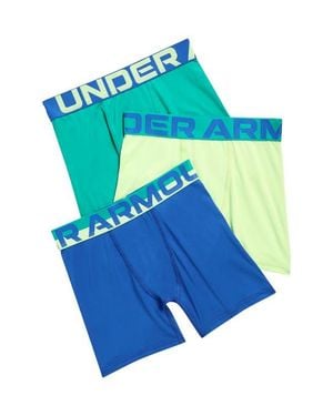 Under Armour Kids' Performance Tech 3-Pack Assorted Boxer Briefs - Blue