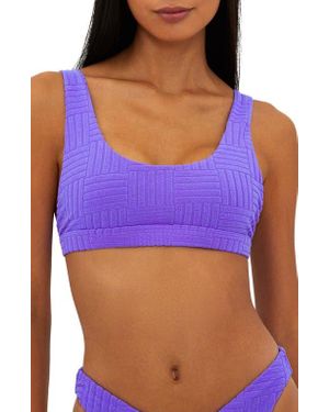 Beach Riot Peyton Ribbed Bikini Top - Purple