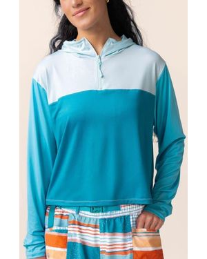 Nani Swimwear Quarter Zip Sunshade - Blue