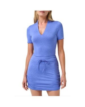 Travis Mathew Skyloft Light Mock Performance Polo - Blue