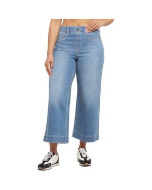 Spanx Spanxshape Everywear Cropped Wide Leg Jeans - Blue