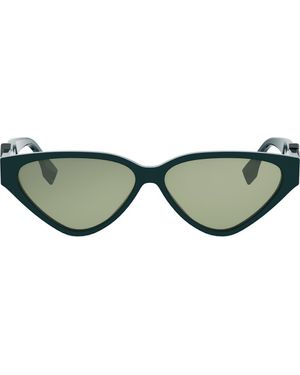 Fendi Ff Diamonds 57Mm Cat Eye Sunglasses - Brown
