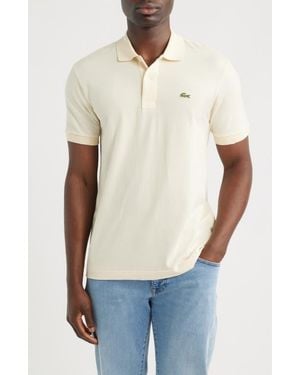 Lacoste Essentials Classic Fit Cotton Blend Piqué Polo - Blue
