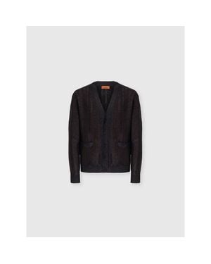 Missoni Wool And Viscose-Blend Cardigan With Greek Key Motif - Black