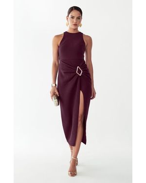 BWLDR Soraye Midi Dress - Red