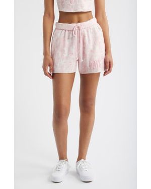 Boys Lie Manhunt Waffle Knit Drawstring Shorts - Pink