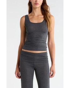 Open Edit Dreamy Rib Pajama Tank - Blue