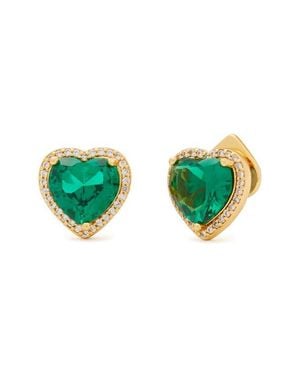 Kate Spade My Love Pavé Heart Stud Earrings - Green