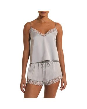 Etam Naeva Lace Trim Satin Camisole - White