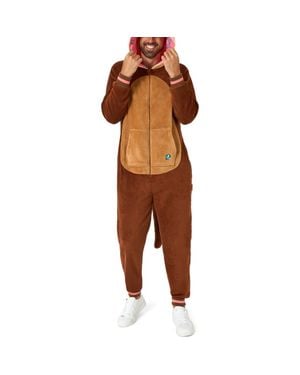 Opposuits Otter Hooded Fleece Costume Jumpsuit - Brown