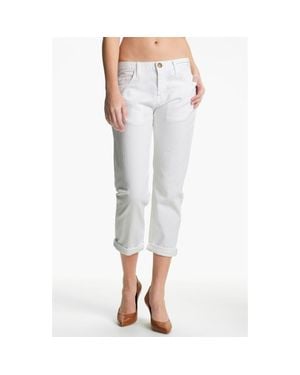 Current/Elliott The Boyfriend Jean Stretch Jeans Sugar - White