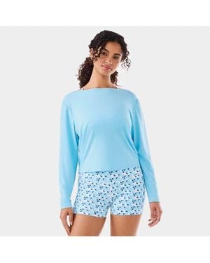 Tavi Brushed Tec Knit Long Sleeve - Blue