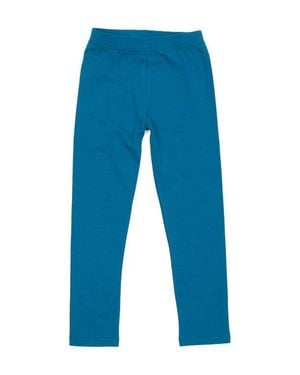 Leveret Girls Cotton Leggings, Solid Colors - Blue