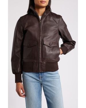 Schott Nyc Leather Flight Jacket - Brown