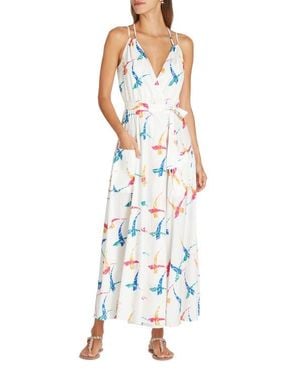 VALIMARE Amelia Maxi Wrap Crepe De Chine Cover-Up Dress - White