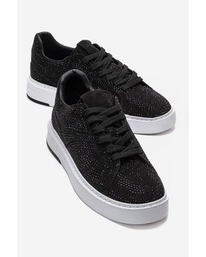 Prologue Shoes Berina Embellished Sneaker - Black