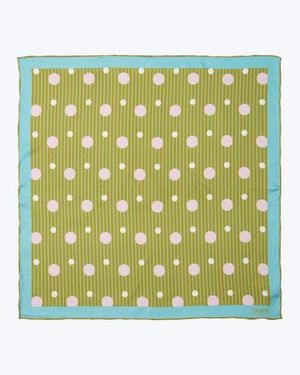 Knottery & Co Dandy Dots Silk Bandana - Green