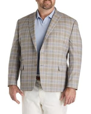 Michael Kors Big & Tall Plaid Sport Coat - Gray