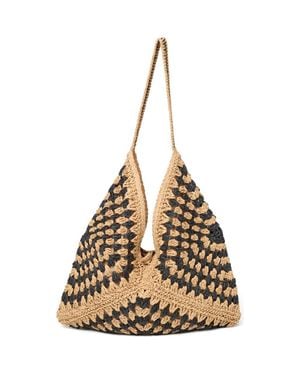 LSPACE Coastline Crochet Beach Bag - Metallic