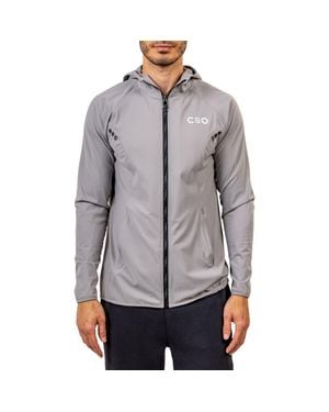 Maceoo Athletic Full Zip Hoodie Sweater - Gray