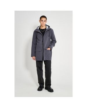 Stutterheim Stockholm Patch Matte Raincoat - Blue