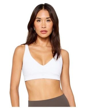 Fabletics Pureluxe Longline Low Impact Bra - White