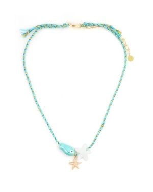 Panacea Fish Pendant Necklace - Blue