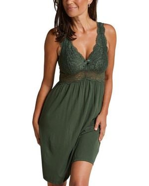 Hunkemöller Nora Lace Slip Dress - Green