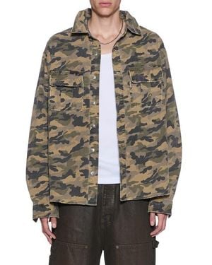 Ksubi Vulture Camo Print Shirt - Gray