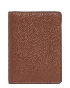 Nordstrom Pebble Leather Bifold Card Case - Brown