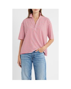 Frank & Eileen Patty Short Sleeve Henley - Red