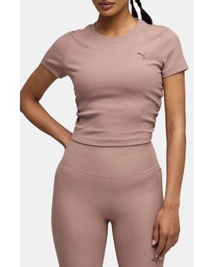 PUMA Cloudspun Rib T-Shirt - Pink