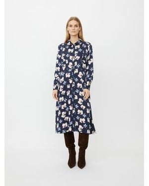 Masai Manolivienne Floral Print Midi Dress - Blue