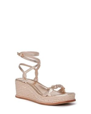 PAIGE Joanna Ankle Strap Platform Wedge Sandal - Pink