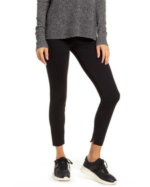 Lyssé Lambskin Leather Lace-up Crop Pants - Black