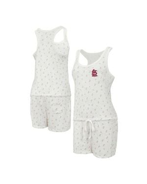 Concepts Sport St. Louis Cardinals Gardner Hacci Knit Romper - White