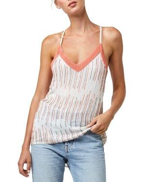 AS by DF Ibiza Beaded Silk Camisole - White