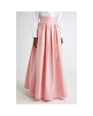Carolina Herrera High Waist Silk Ball Skirt - Pink