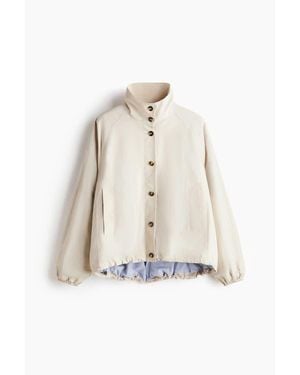 H&M Oversized Bubble-Hem Jacket - White