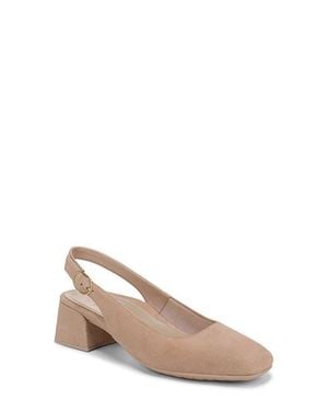 Vionic Reyes Block Heel Slingback Pump - Natural