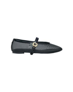 Maje Mesh Ballet Flats - Black