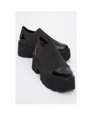 Prologue Shoes Grena Platform Slip On Shoes - Black