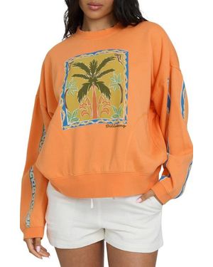 Billabong Palm Rio Graphic Sweatshirt - Orange