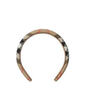 Burberry Check Nylon Headband - Metallic