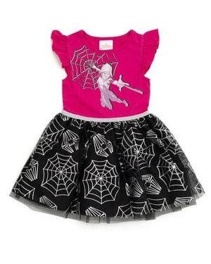 Marvel Spider-Verse Sleeveless Tutu Dress - Pink