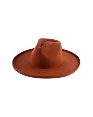 Gigi Pip Amelia Pencil Brim Fedora Hat - Brown