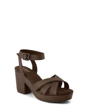 TOMS Majorca Ankle Strap Platform Sandal - Brown